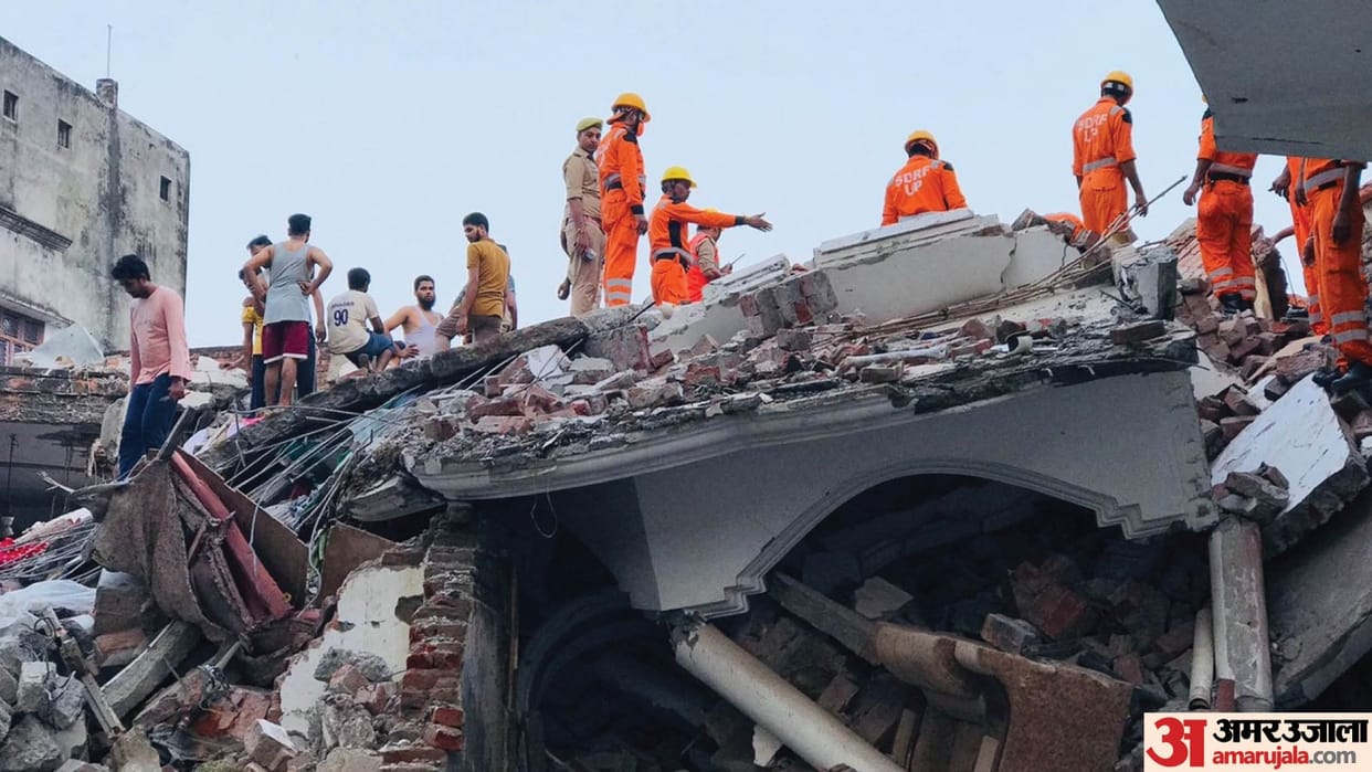 Three-storey building collapsed in Barabanki foundation was weak or there was an explosion Confusion remained
