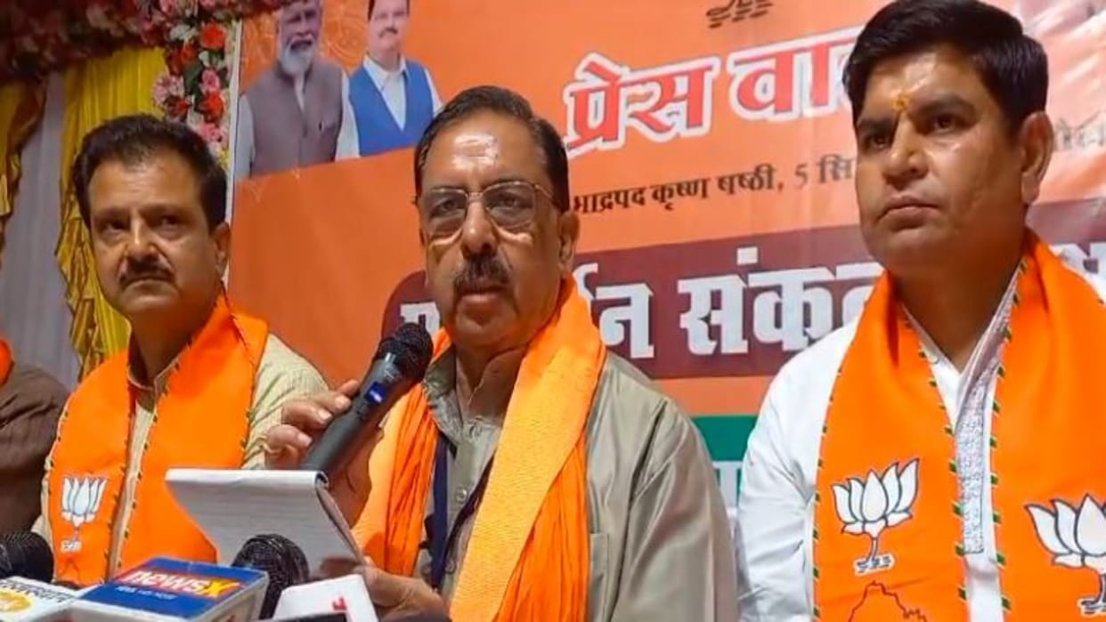 Dholpur Arun Chaturvedi says in Parivartan Yatra Congress has spoiled communal harmony of country