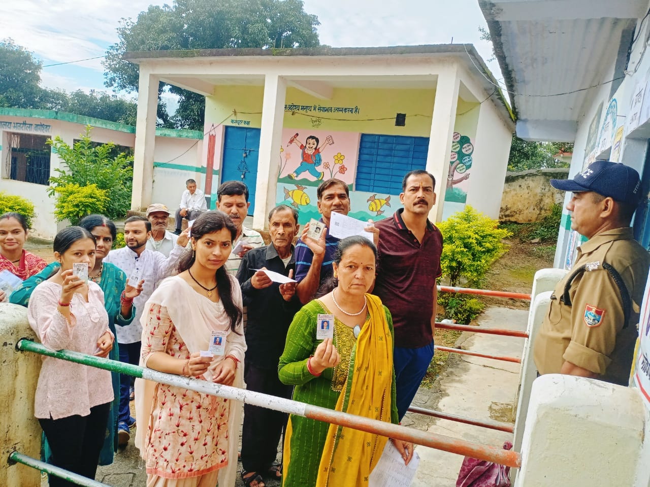 Uttarakhand Bageshwar Assembly Bypoll 2023 Crowd of Voters for Voting Today See Photos