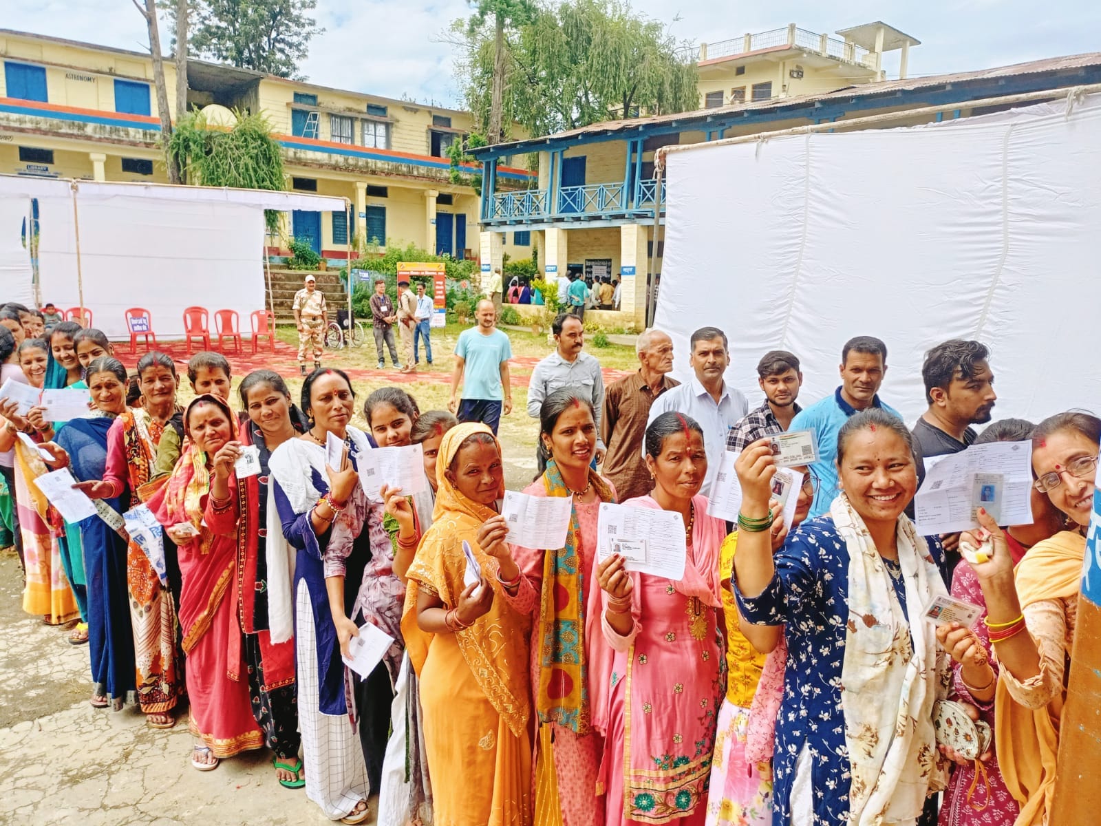 Uttarakhand Bageshwar Assembly Bypoll 2023 Crowd of Voters for Voting Today See Photos