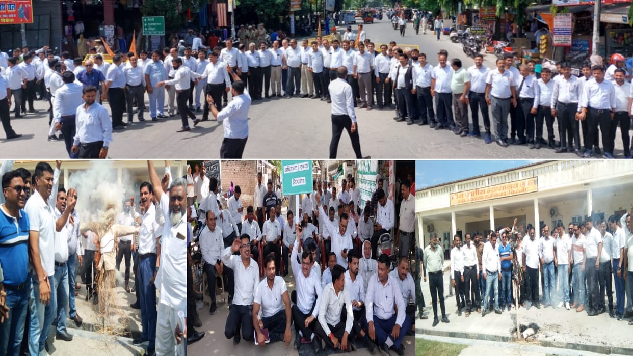Outrage over lathicharge: State-wide strike by lawyers, thousands of cases stuck in courts, protest continues