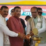 खंडवा में भाजपा की पांचवीं जन आशीर्वाद यात्रा का शुभारंभ किया गया।