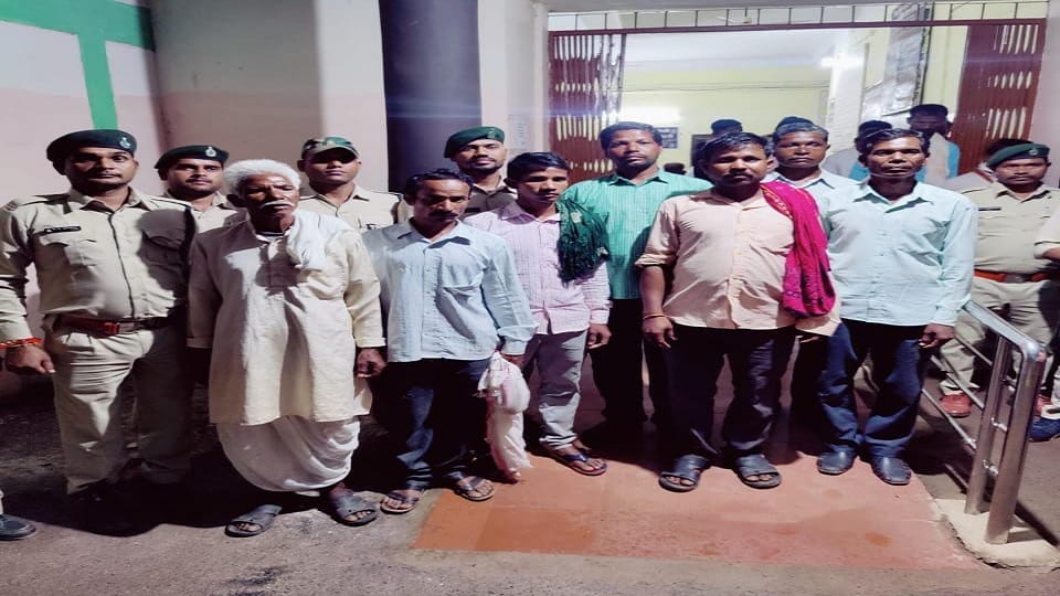 llagers who committed illegal encroachment were arrested