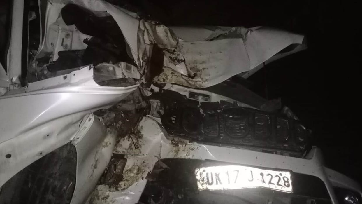 Roorkee Accident Scorpio going from Khanpur to Laksar meets with an accident two killed two injured