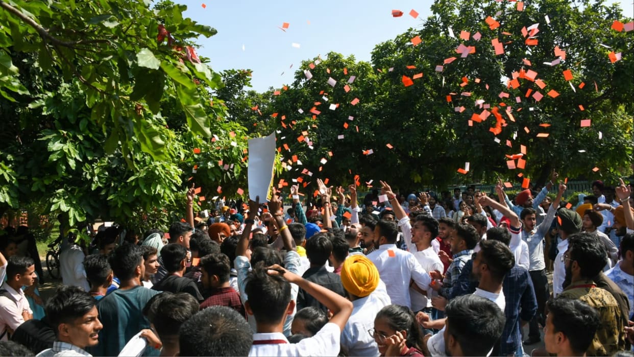 Results of student union elections in 11 colleges of Chandigarh city on Wednesday