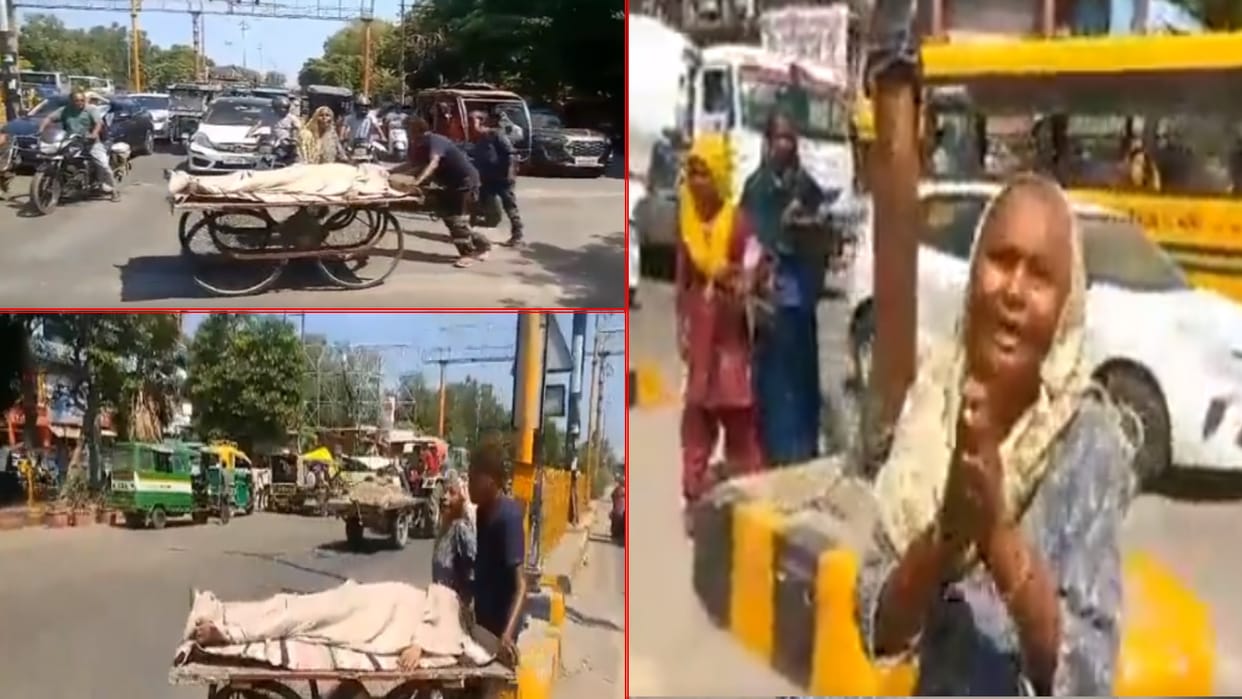 Meerut mother kept roaming with her son dead body on a handcart, police helped in funeral