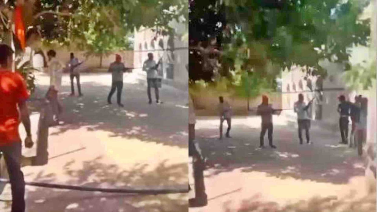 In the Panchayat organized in Morena temple, the accused party opened fire in front of the Panchayat