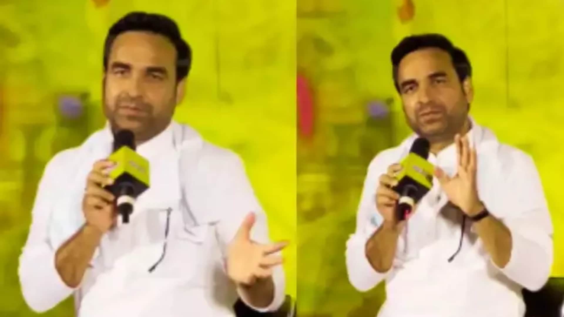 Pankaj Tripathi talks about hindi language in fukrey 3 trailer launch event netizens praised him