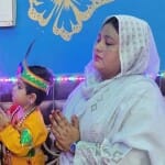श्री कृष्ण की अर्चना करती रूबी आसिफ खान