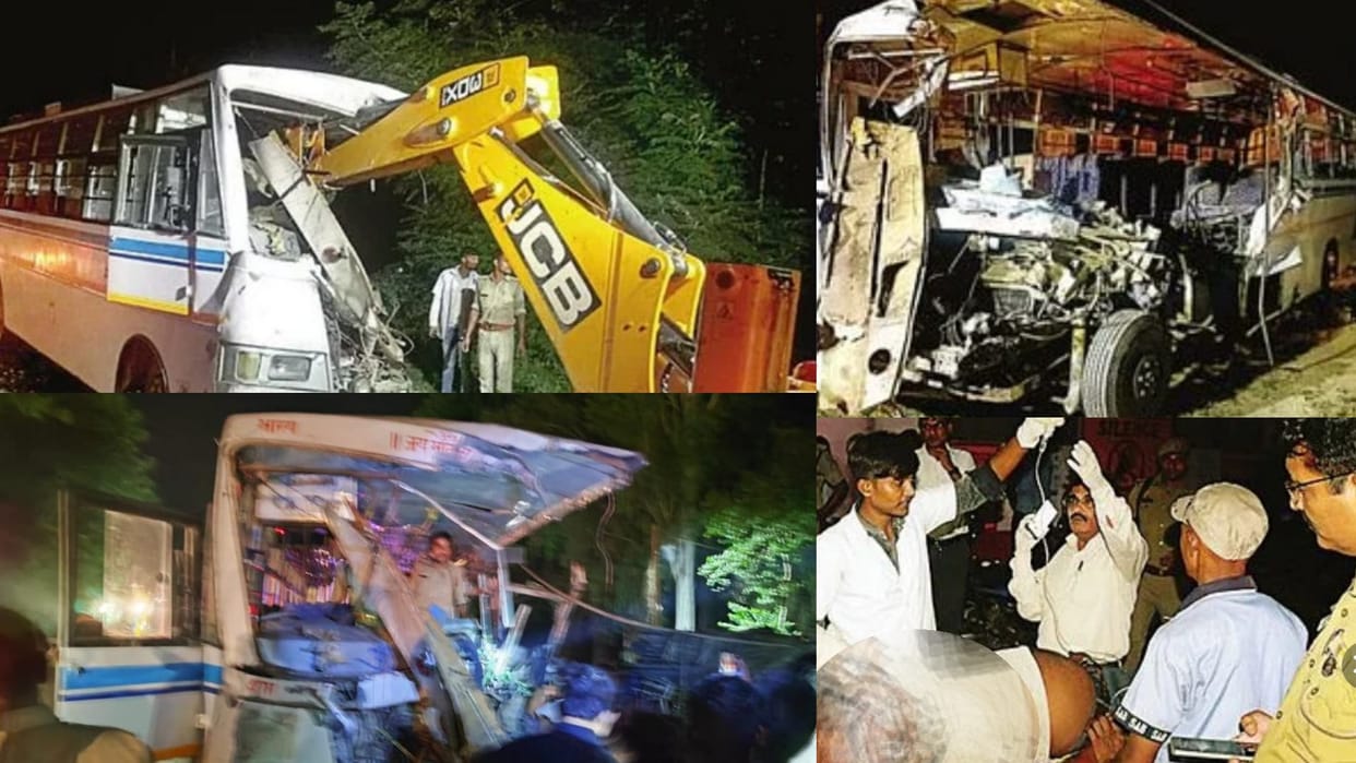 Accident on Barabanki Bahraich highway in Barabanki.