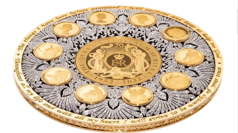 Indian origin CEO Sanjiv Mehta marks Queen Elizabeth II death anniversary with glittering Crown Coin