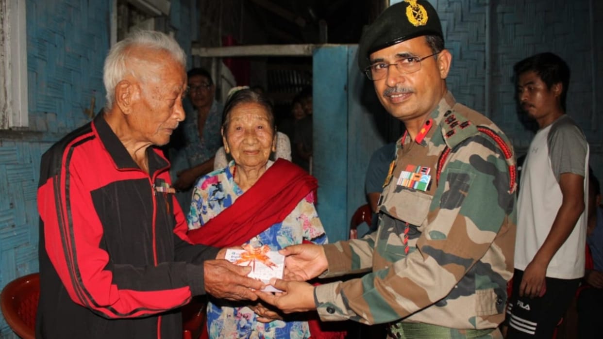 Assam Rifles Reaches Out to 104 Year-Old Gallantry Award Winner Hav Mering