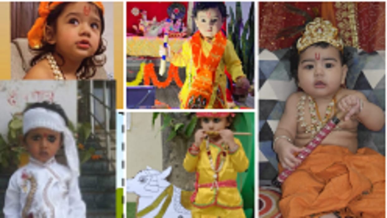 Janmashtami 2023: Janmashtami celebrated with pomp, children dressed in Kanha costumes