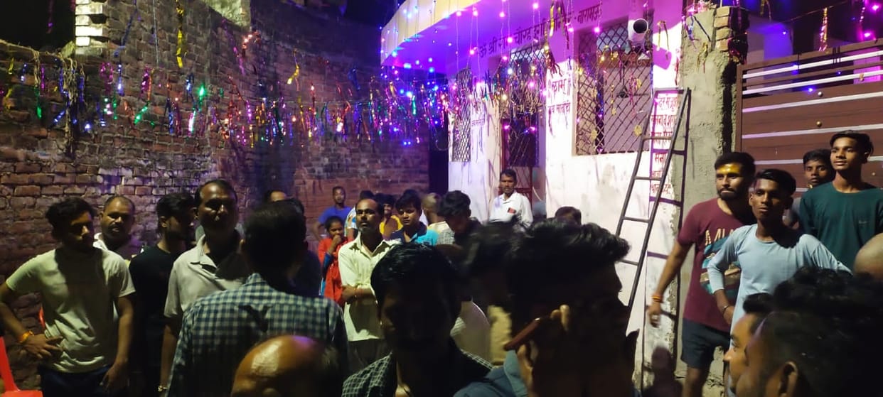 DJ playing at the temple in Naramau, women of other religions stopped it, police pacified the matter