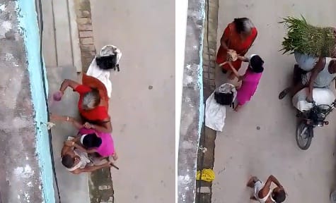 the pain of the suffering husband, Said Sir, save me from my wife, she also beat the daughter in law