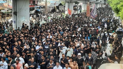 Chehallum procession in Lucknow.