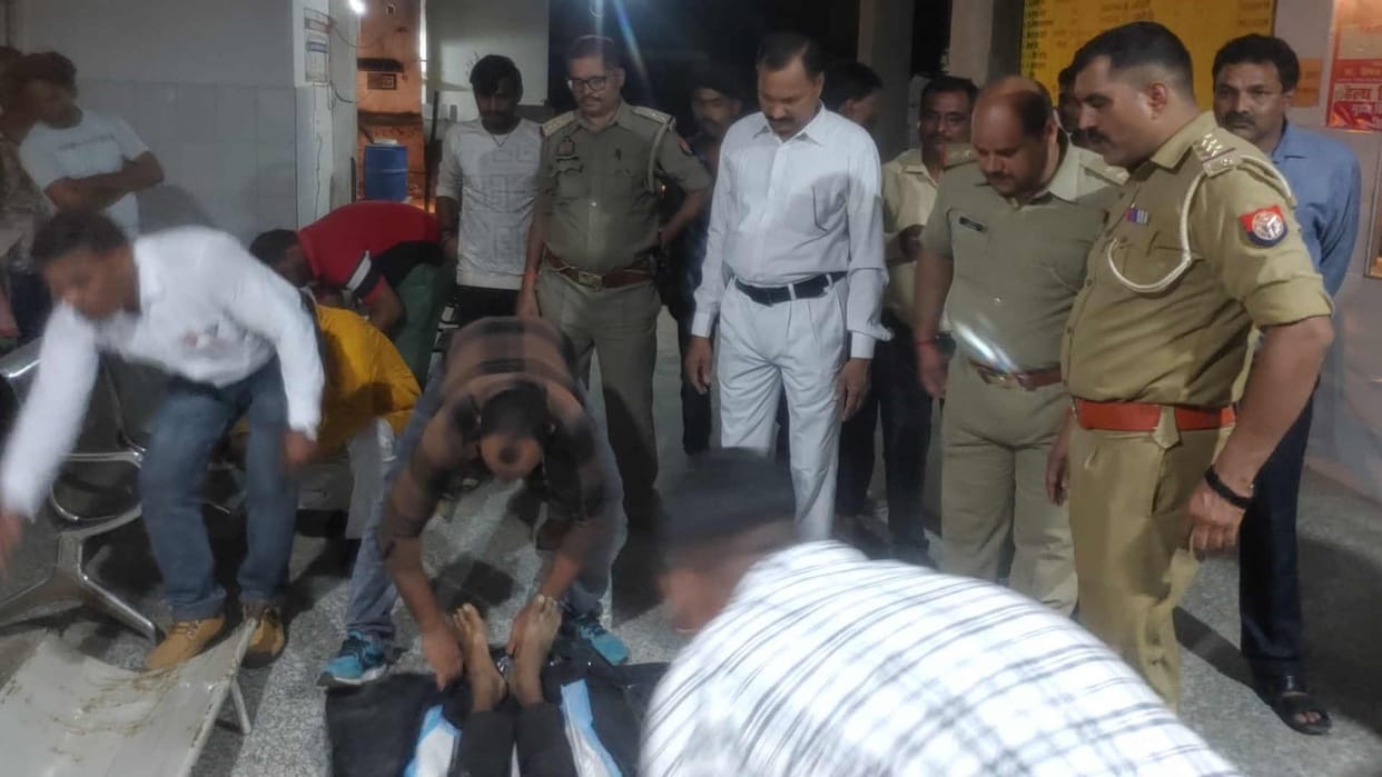 Bike rider dies four injured in collision with Scorpio