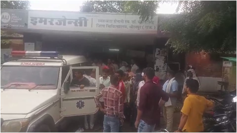 Truck collided with bike riding couple in Dholpur seven year old child died and woman injured
