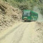 मंडी-कुल्लू रूट पर दौड़ी एचआरटीसी वोल्वो बस