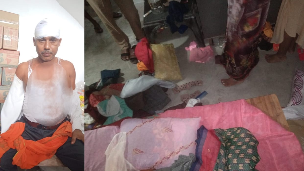 Loot in a businessman's house in Bahraich.