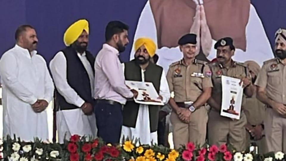 CM Bhagwant Mann distributed appointment letters to 560 newly appointed sub-inspectors at Jalandhar PAP