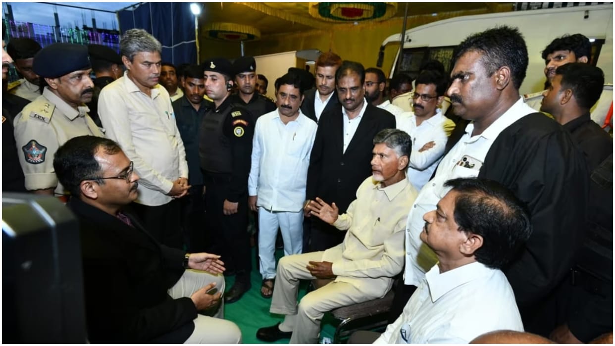 Andhra Pradesh former chief minister Chandrababu Naidu arrest party supporters protest
