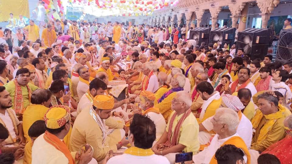Celebrations are being held in Nand village after incarnation of Shri Krishna in Mathura