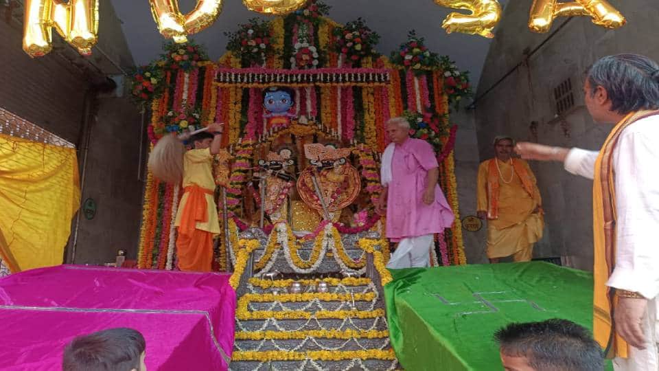 Celebrations are being held in Nand village after incarnation of Shri Krishna in Mathura