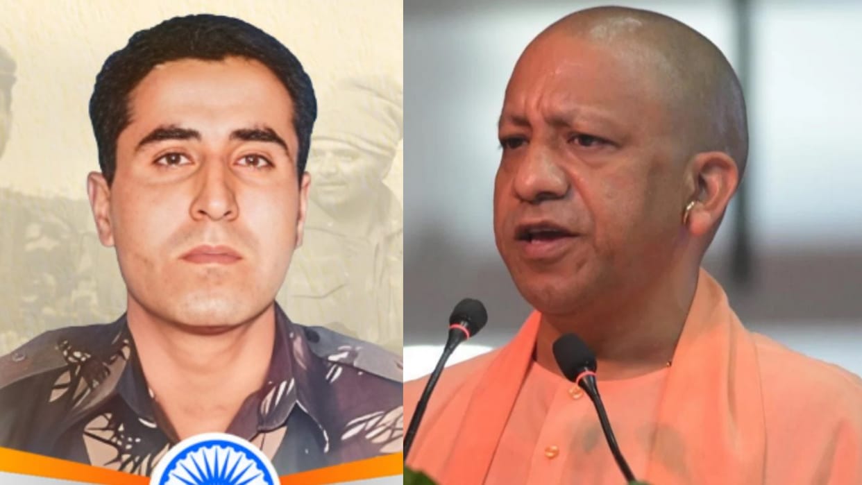 CM Yogi Adityanath pays tribute to captain Vikram Batra.