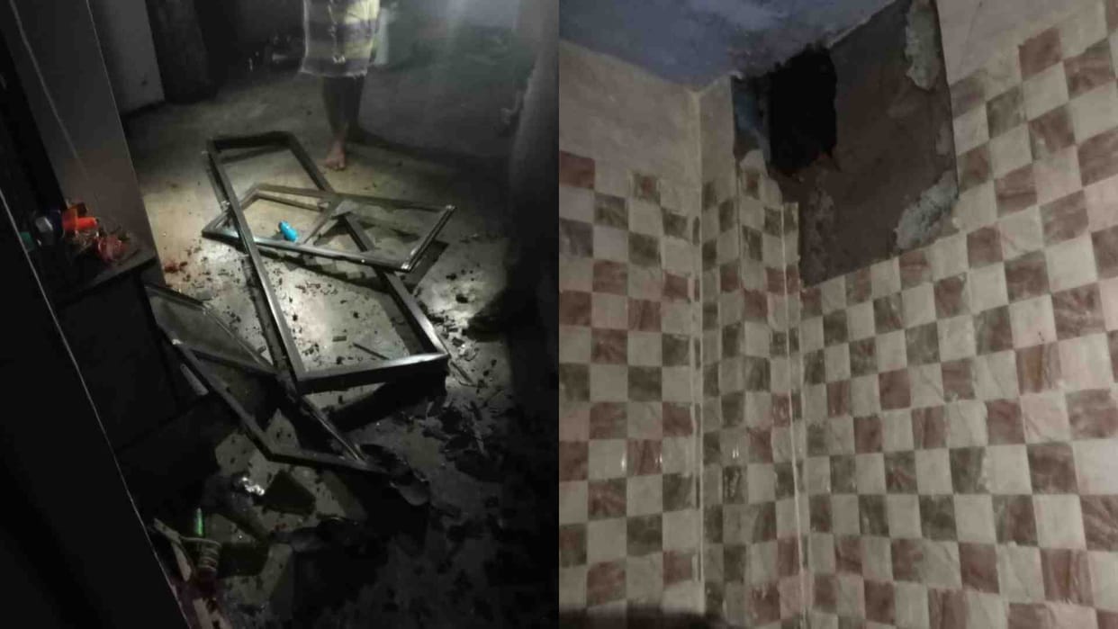 Lightning fell on two houses in Damoh's Hata