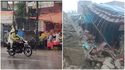 Rampur: Five houses collapsed due to rain, woman injured, alert around Ramganga-Kosi river