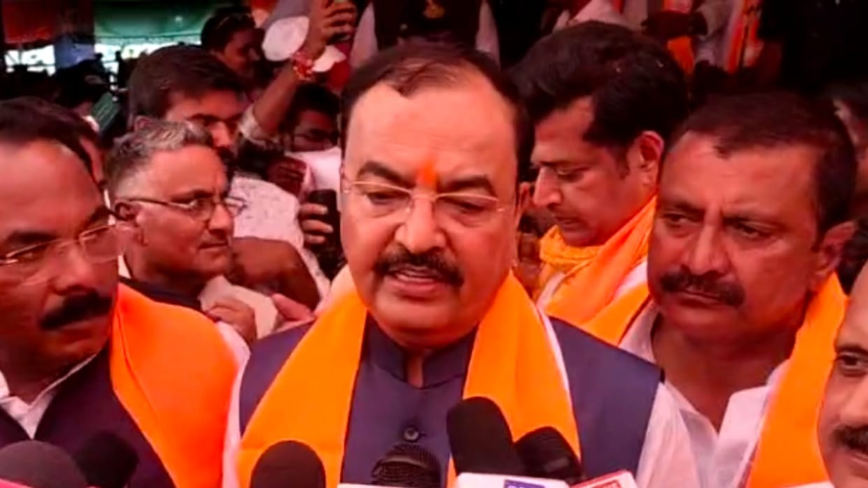 UP Deputy CM Maurya roared in Rewa, Congress and India alliance on target