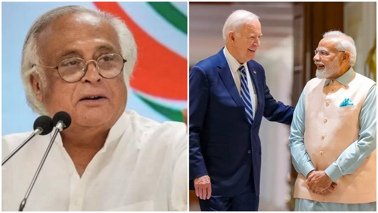 Congress mocks PM modi over joe Biden's speech in Vietnam