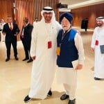 Sultan Ahmed Al Jaber and Hardeep Singh Puri