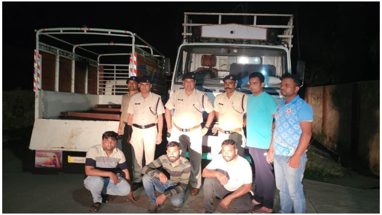 Sirohi Case of theft of 24 pieces of railway line from Karjoda station yard of Abu Road busted three arrested