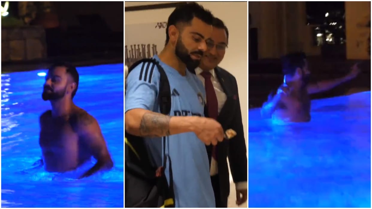 Asia Cup 2023: After victory over Pakistan, Indian players had fun in swimming pool, Kohli-Rohit dance Video