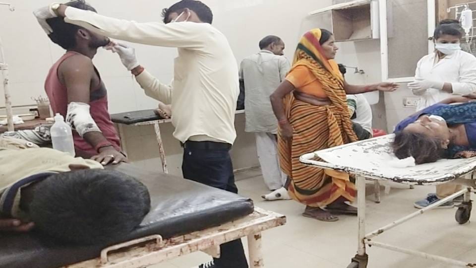 Auto overturns after colliding with bike coming from wrong side in Firozabad two killed in accident