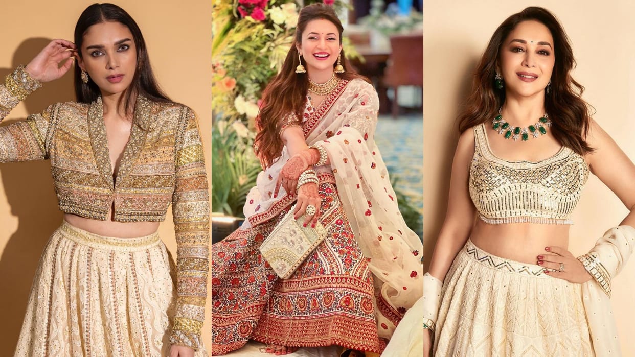 Hartalika Teej 2023 trendy lehenga look for teej puja