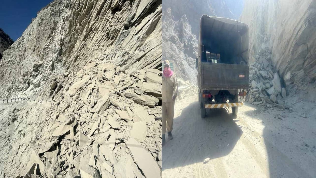 After Nigulsari, now landslide in Nesang, traffic remained closed for five hours on the National Highway
