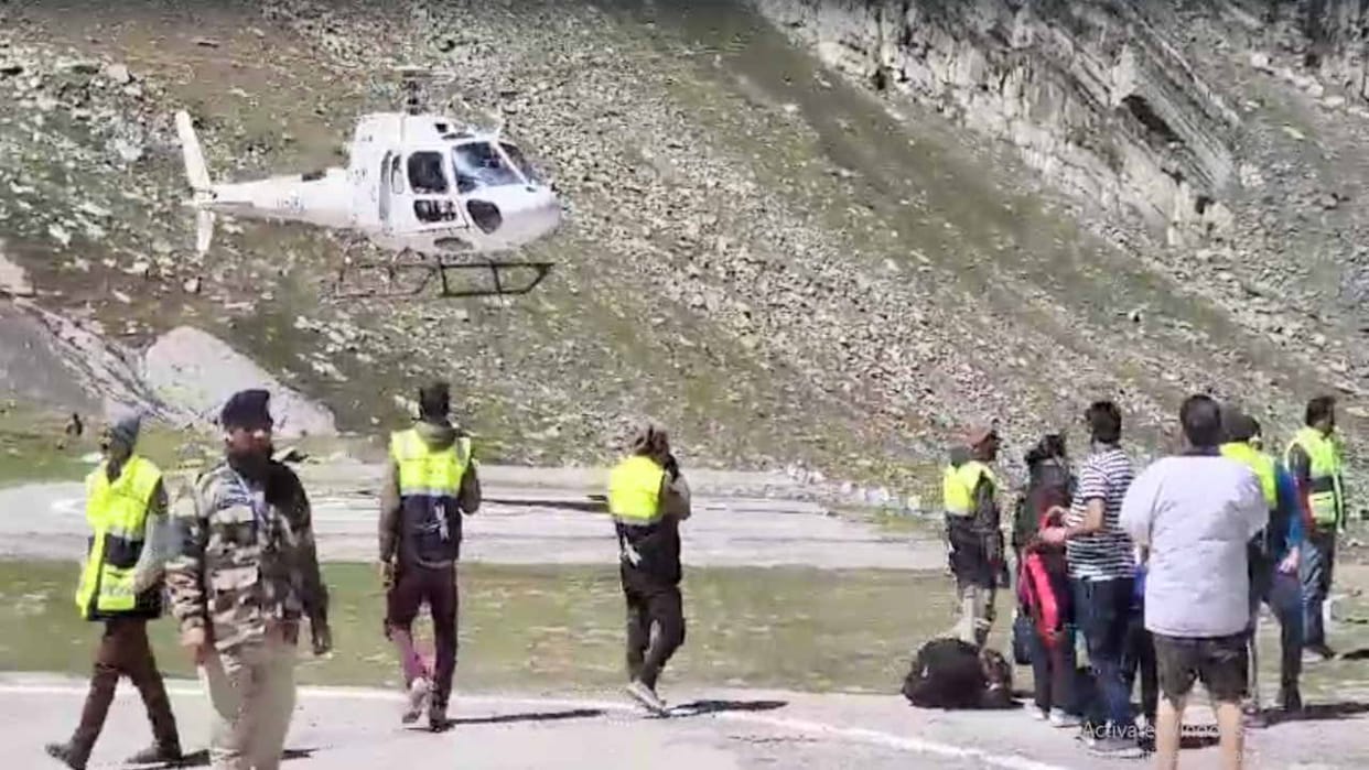 Manimahesh Yatra: Till now more than four thousand Shiva devotees reached Gaurikund by heli taxi