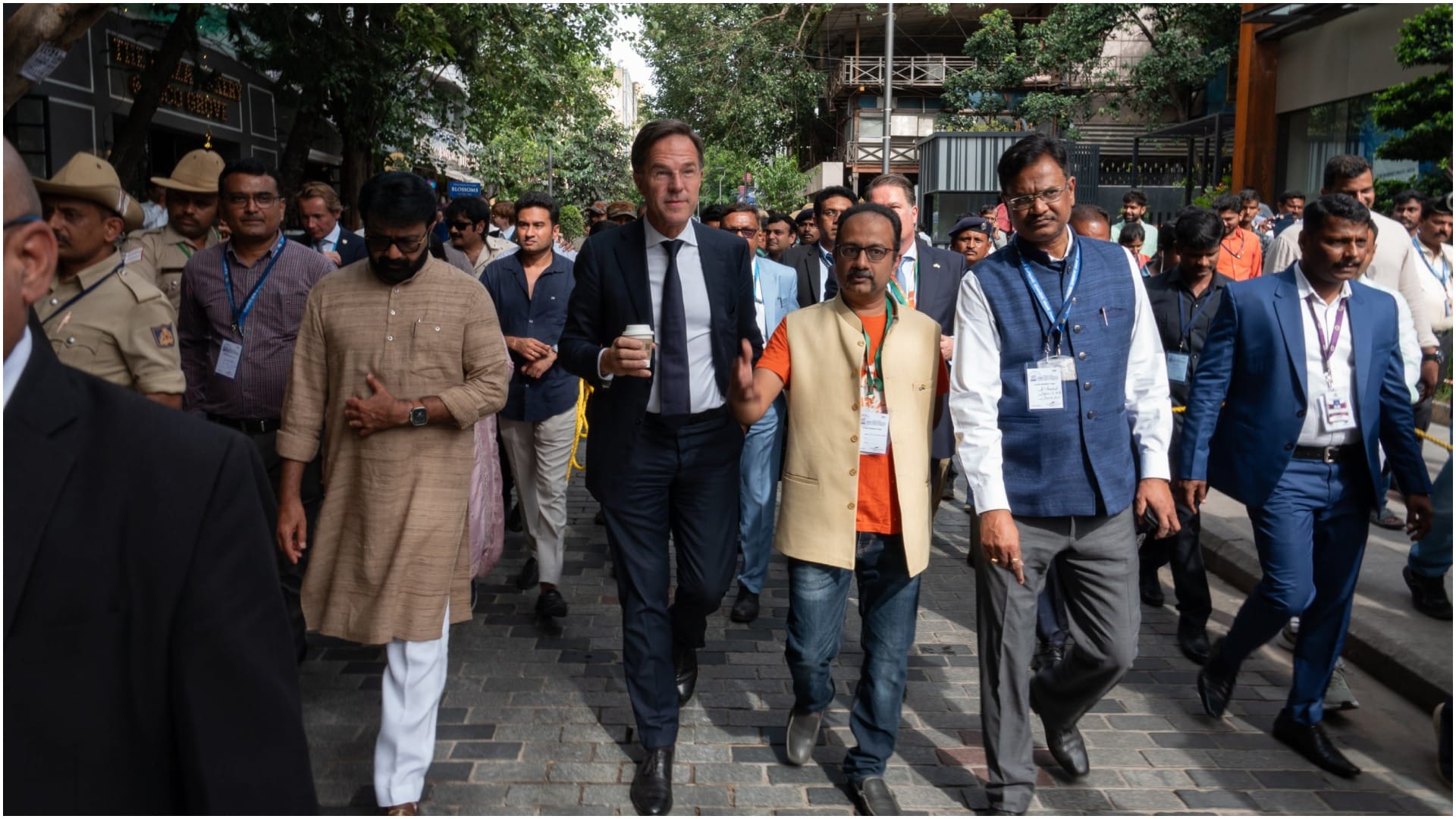 The Netherlands Prime Minister Mark Rutte Bangaluru visit Church Street masala tea UPI payment and cycling