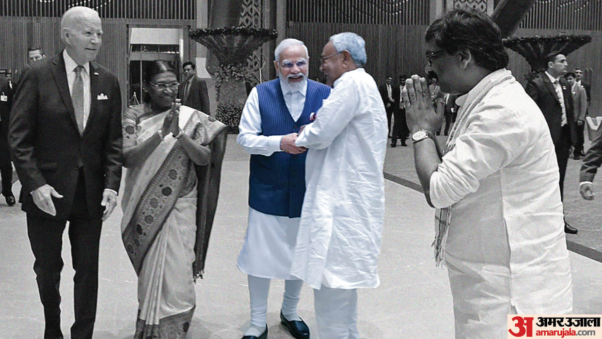 PM Narendra Modi Nitish Kumar bonhomie during G20 Summit Dinner Photos news and updates