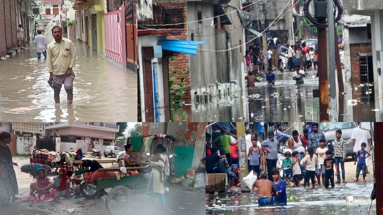 Barabanki city is still facing water logging.