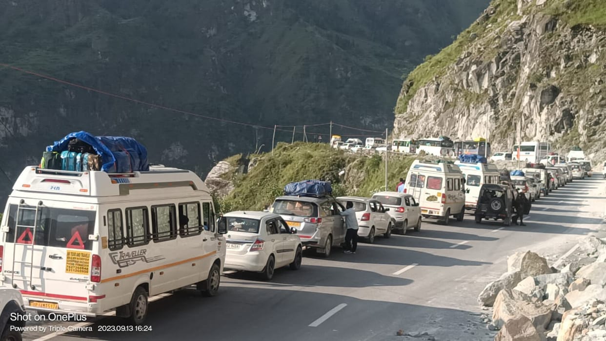 All Weather Road Project: Road widening work going on in full swing on Badrinath Highway