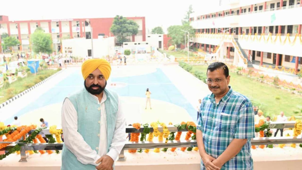 Arvind Kejriwal and Bhagwant Mann inaugurate Punjab's first School of Eminence in Amritsar