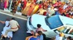 राजसमंद में परिवर्तन यात्रा का विरोध।