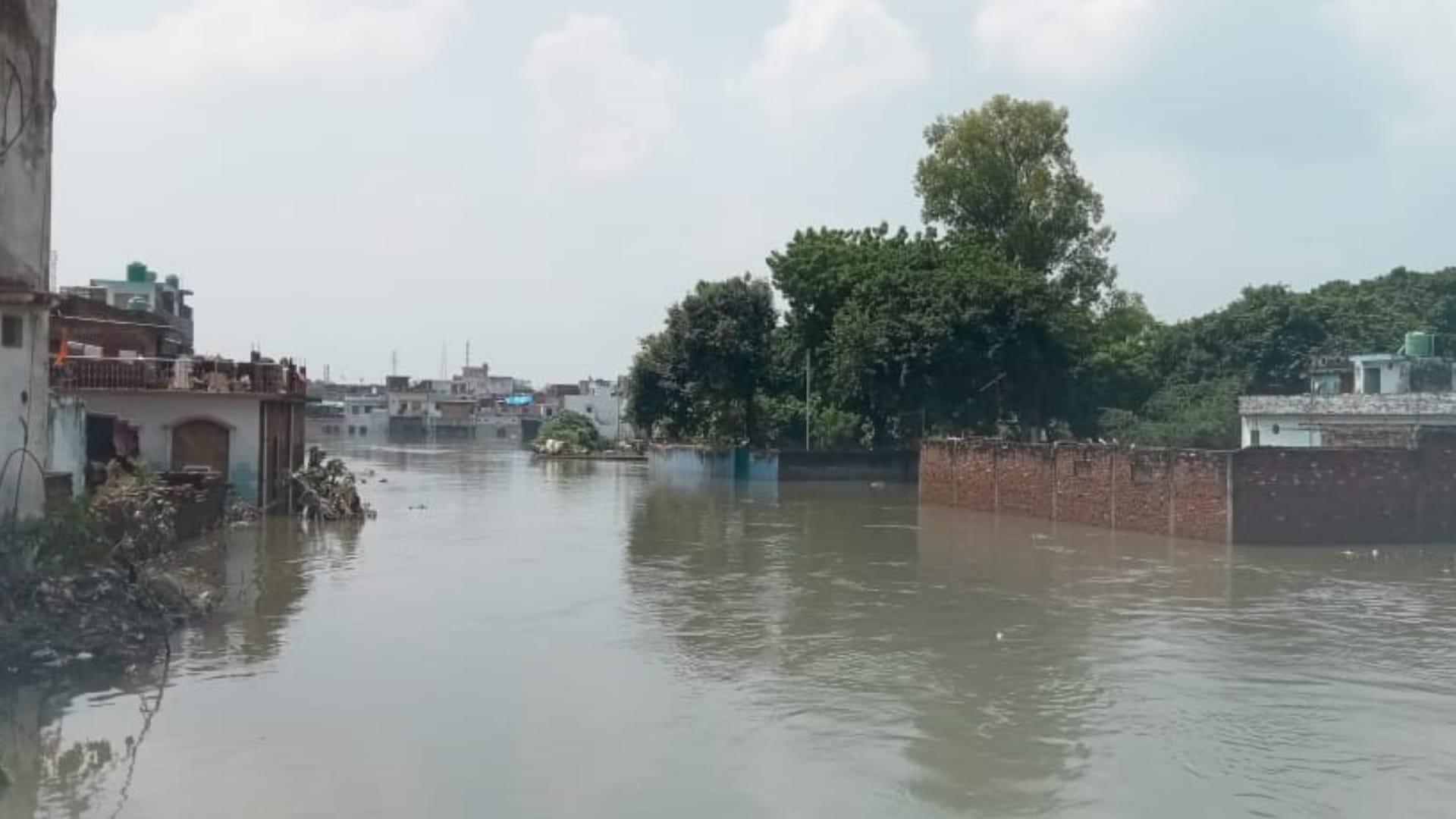 Water logging in the city of Barabanki.