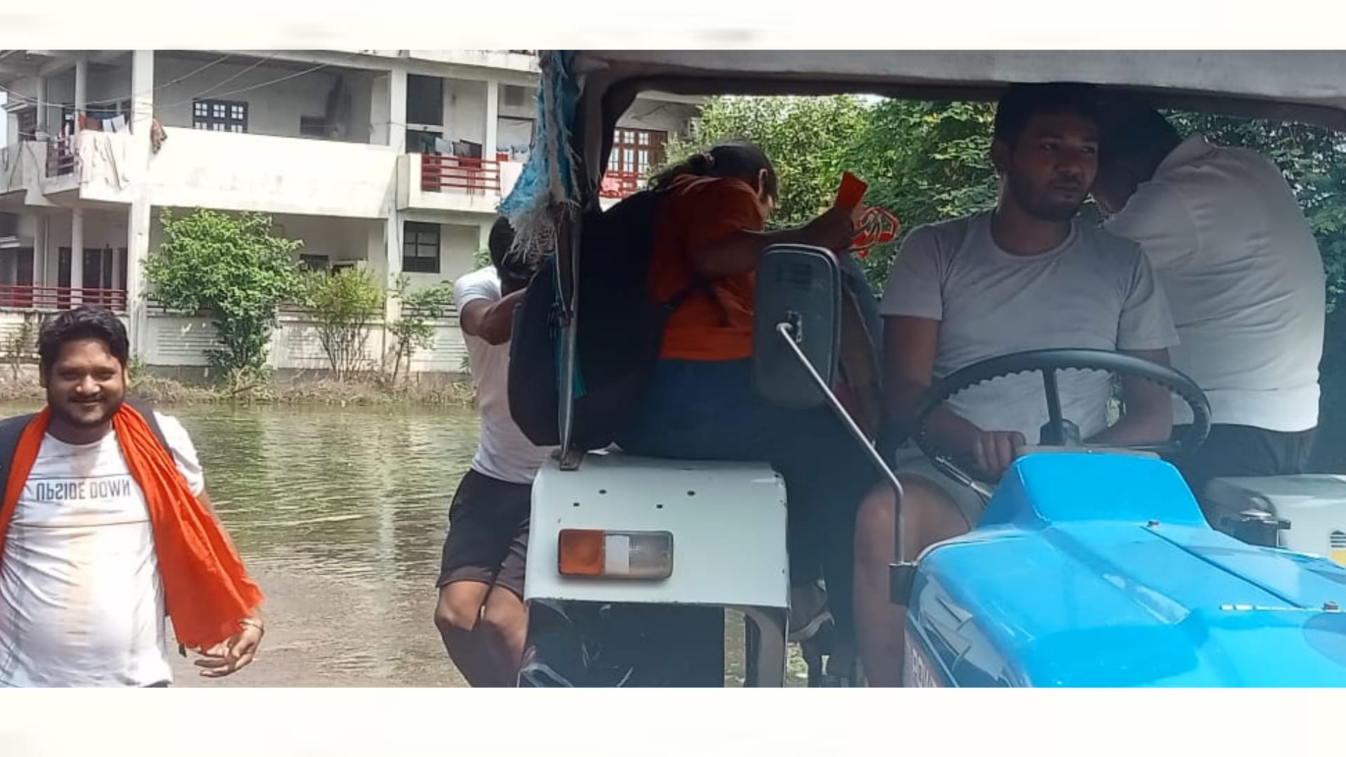Water logging in the city of Barabanki.