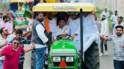 Kisan farmers rally tractor traffic jam congress