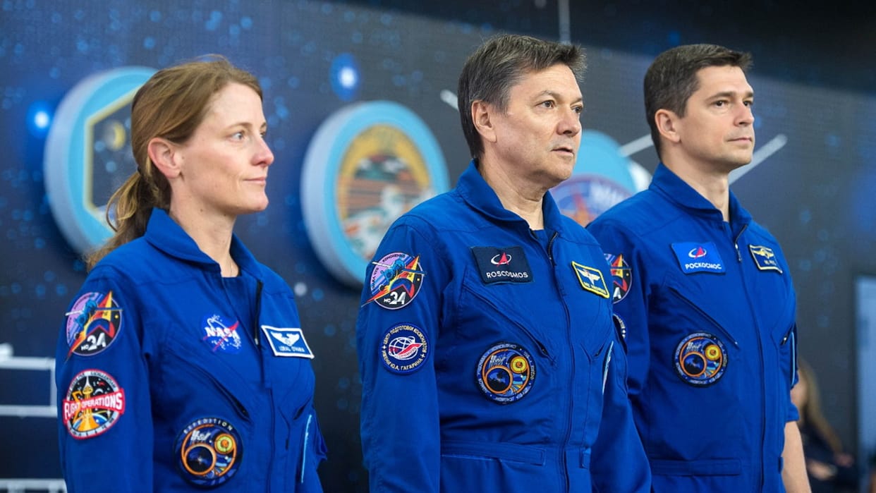 One American and two Russians blast off to International Space Station